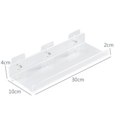 台灣本土貨 免釘安裝 亞克力 書架 繪本架 免打孔 粘貼式 報刊雜誌牆面裝飾壁掛置物架風透明展示架, 長款