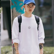 艾咪e鋪 情侶裝 純棉長T MIT台灣製 YL0870-13-B 純棉 大大天氣圖示