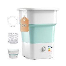 52L 전자동 접이식 미니 세탁기 대용량 탈수 기능 ​​첨부 새로운