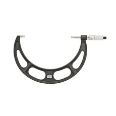Starrett 비회전 스핀들이 있는 블레이드 타입 마이크로미터 새틴 크롬 마감 및 고급 슬리브 디자인 - 17.8-20.3cm(7-8인치) 범위 0.2cm(0.01인치), 7-8"