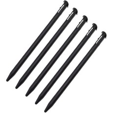 새로운 3DS용 플라스틱 스타일러스 터치스크린 펜 교체 5개(블랙)
