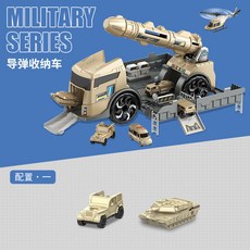 二戰場景 鵬樂寶軍事指揮樓套裝對戰場景戰甲兵團模擬飛機場模型男孩玩具通過BSMIR認證：M57088, 1個, 导弹车送2车