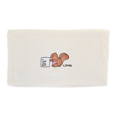 【Lovel】天然有機棉紗布毛巾 松鼠Mama《WUZ屋子》紗布毛巾 口水巾 手帕, 1個