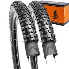 YUNSCM 26인치 경량 자전거 타이어 26x2.10 (ETRTO 54-559) 60TPI 나일론 펑크 방지 산악 26x2.0 26 x 2.10 26x2.125-2 PCS, Qty 2 Tires