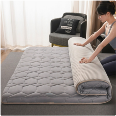 편안한 매트리스 푹신한 수면매트 학생 기숙사 매트리스접이식 침대 바닥 수면매트, 회색, 5cm