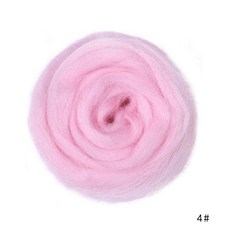 MIUSIE 100g/50g 바늘 Felting 라이트 핑크 육체 Felting 양모 로빙 섬유 손 회전 DIY 공예 Felting 양모 섬유 재료, 4, 50 그램, 1개