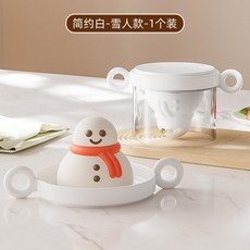 雪糕模具 家用冰棒模具 冰棍模具 冰淇淋模具 冰糕模具 冰塊模具 奶酪棒模具 硅膠食品級, 1個, 簡約白-雪人款-1個裝