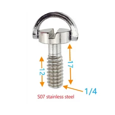 퀵릴리스 플레이트 어댑터 나사 삼각대 모노 포드 볼 헤드 Dslr 사진 고정 용 1/4 인치 D-링 카메라 마운트, 03 Type 7