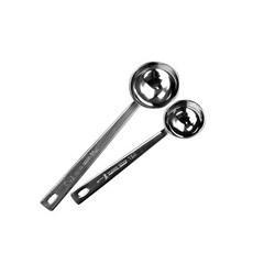 不銹鋼量勺子30ml果粉勺糖勺奶粉刻度咖啡豆勺量匙15ml商用奶茶店, 1個, 直柄量勺 15ml+30ml