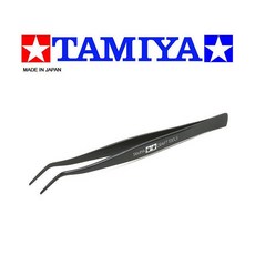 TAMIYA 田宮模型工具 黑色高級彎夾 鑷子 74003, 1個