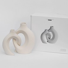 머지 레이어드 세라믹 오브제 화병 세트