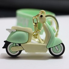 전동차 키링 PVC 소프트 고무 키홀더 모터사이클, 1개, 그린