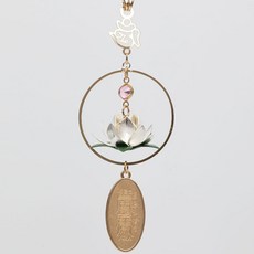 메탈 불교 연꽃 옴자 차걸이 2종 택1, 1개, 실버