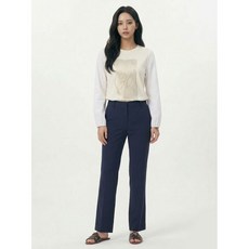 올리비아하슬러 다크네이비 폴리 냉감 일자핏 팬츠 OHCMPT401