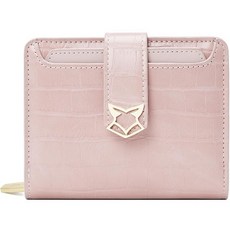 FOXLOVER Small Wallet for Women RFID Blocking Bifold Zipper Pocket Wallet Credit Card Holder with, Pink