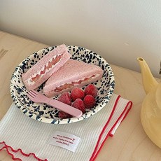 픽유아 법랑용기 법랑 주전자 다용도 계량컵, O. 결함이 있는 20cm 네이비 블루 아침 식사 접시