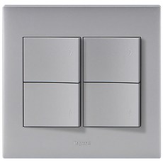 [본사정품] 르그랑 아펠라 실버) 스위치 중4구(하단3로), 1개