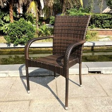 야외라탄의자 카페 외부 정원 라탄의자 베란다 소파 테라스, B. 노란색 의자