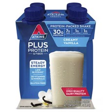 ATKINS 蛋白質奶昔 奶油香草風味, 4件, 325毫升