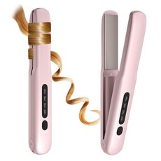 무선 헤어 스트레이트너 휴대용 플랫 아이언 4가지 온도 옵션, 무선 헤어 스트레이트너, 휴대용 플랫 아이언 4가지 온