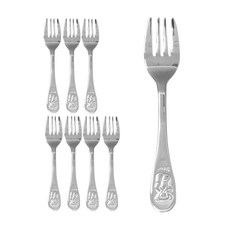 베어 국산 두꺼운 스텐 어린이 포크, 8개, 베어 어린이 포크