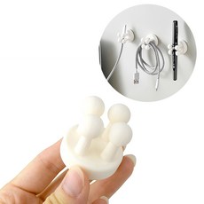 더문샵 무타공 다용도 소품걸이 욕실고리 부착식 방문걸이 다용도행거 화장실걸이