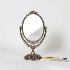 크레디스 엔틱메탈 스텐딩 큐빅 화장대거울 라지, 신주