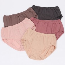 물랑루즈 5매구성 무형광 순면 100% 솔리드 맥시 여성팬티 5매 120까지 빅사이즈 가능 XB590