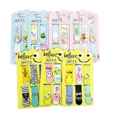 귀여운북마크 단체선물 클립 자석 책갈피 6p_35fgjyuea, 선인장