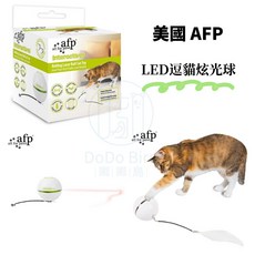 嘟嘟鳥寵物 美國潮牌 AFP 互動系列 LED逗貓炫光球 貓玩具, 1個