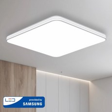 LED 초슬림 투라인 방등 60W 천장등 삼성칩 조명 전등 플리커프리 AS 2년, 화이트 화이트