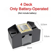 자동 카드 셔플링 기계 2/4Deck USB 배터리로 작동되는 전기 포커 카드 셔플러 홈 파티 보드 게임, 1