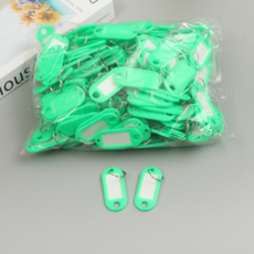 BOGUSAGU 칼라 열쇠고리 네임택 20P BSN-001, 그린, 20개, 1세트