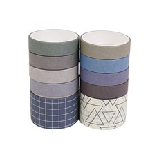 디어플레이스 컬러 패턴 데코 마스킹테이프 10종 세트 10mm x 2m 25mm x 2m, 1개, 06 퐁텐블로 숲