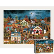 퍼즐피플 명화 500피스 1000피스 직소퍼즐 바비퍼즐 시리즈, 할로윈 500피스 액자포함(우드화이트), 1개