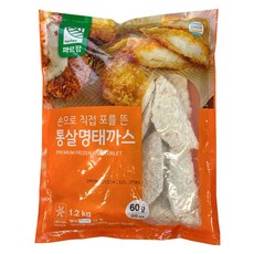 파르팜 손으로 직접 포를 뜬 흰살 통살 명태까스 1.2kg 생선까스, 1개