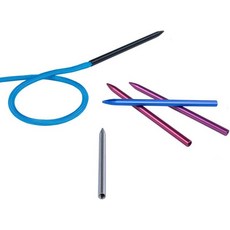 파라코드 플래닛 3인치 실버 스테인리스 스틸 핀과 3.5인치 레드 핑크 블루 블랙 알루미늄 FID 스티칭 니들 싱글 2팩 4팩, 1 x Black 3.5 "