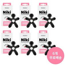 [6EA 세트] 미스터앤미세스 차량용방향제 니키 리필, 6개, 니키리필 가드니아