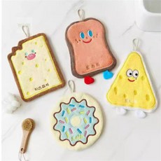 모조리마트 주방 핸드타월 캐릭터 걸이 수건 미니수건, 케이크