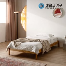 [바로크가구] 에스트 헤드리스 원목침대 SS_독립매트_착불배송, 색상:네추럴, 상세 설명 참조