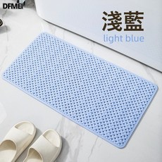 DFMEI 浴室防滑地墊衛生間洗澡防水家用老人防摔腳墊子廁所淋浴房防滑墊, 1個, 編織紋地墊-藍色