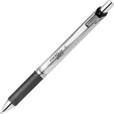 펜텔 Pentel EnerGize 샤프 (0.5mm) 블랙 악센트 12개 (PL75A), 실버