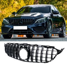 C W205그릴 벤츠 세로그릴 GTR 타입 실버