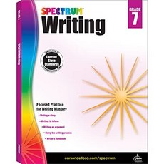 [원서] 페이퍼백 도서 스펙트럼 7학년 쓰기 워크북 12세~13세 paperback Book Spectrum 7th Grade Writing Workbooks Ages 12