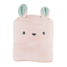 【日本CB JAPAN】動物造型超細纖維浴巾 - 共5色 超吸水毛巾方巾《泡泡生活》, 1個, 小白兔粉