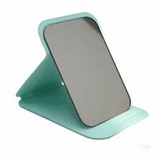 책상 탁상용 접이식 커버 각도조절 소형 사각 거울 스탠드형, 핑크