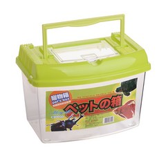 雷霆百貨 貝特寵物盒中 昆蟲箱 魚類觀察箱 蝴蝶箱 透明觀察 寵物飼養, 1個, 綠色