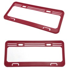 IDFR 新型七碼紅色車牌框 牌照框 車牌造型保護框 每組1入, 紅色, 1個