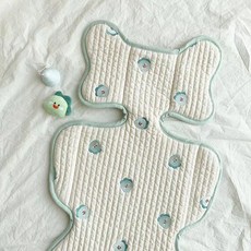嬰兒推車墊 精美刺繡 四季通用, 撞色恐龍薄墊