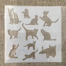 고양이 레이어링 스텐실 벽 그림 스크랩북 색칠 엠보싱 앨범 장식 템플릿, 1개